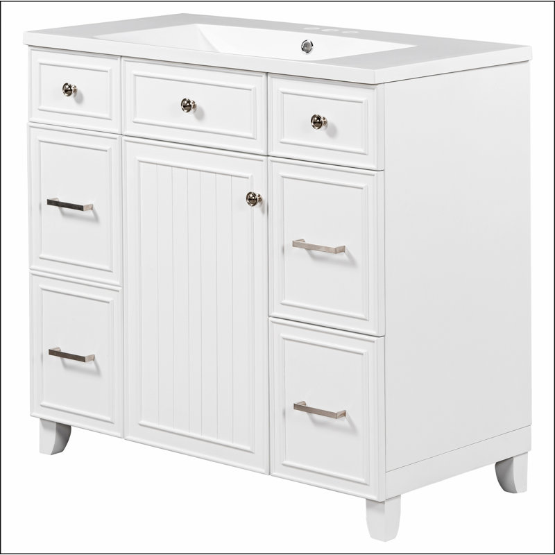 Ensemble de meuble-lavabo avec lavabo 36 po 36 po, Blanc