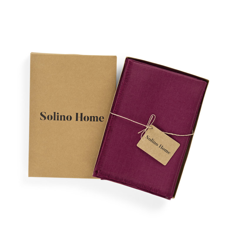 Fringe - 100% Pure Linen Dinner Napkins, Beet