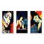 «Retro Woman Portrait Pop Art», 3 pièces sur toile-1718326520-1718326523