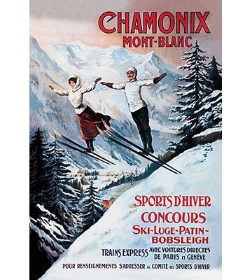 Chamonix Mont-Blanc by Francisco Tamagno Vintage Advertisement -  Buyenlarge, 0-587-08104-xC2436