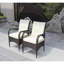 Chaises de salle à manger 2 pièces avec coussins Liberatore (coussin beige)