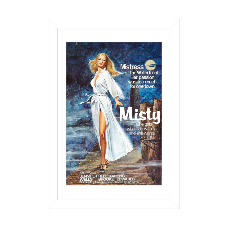 Misty - reproduction d'art murale - papier d'art encadré, 24" x 16", Framed Paper, White