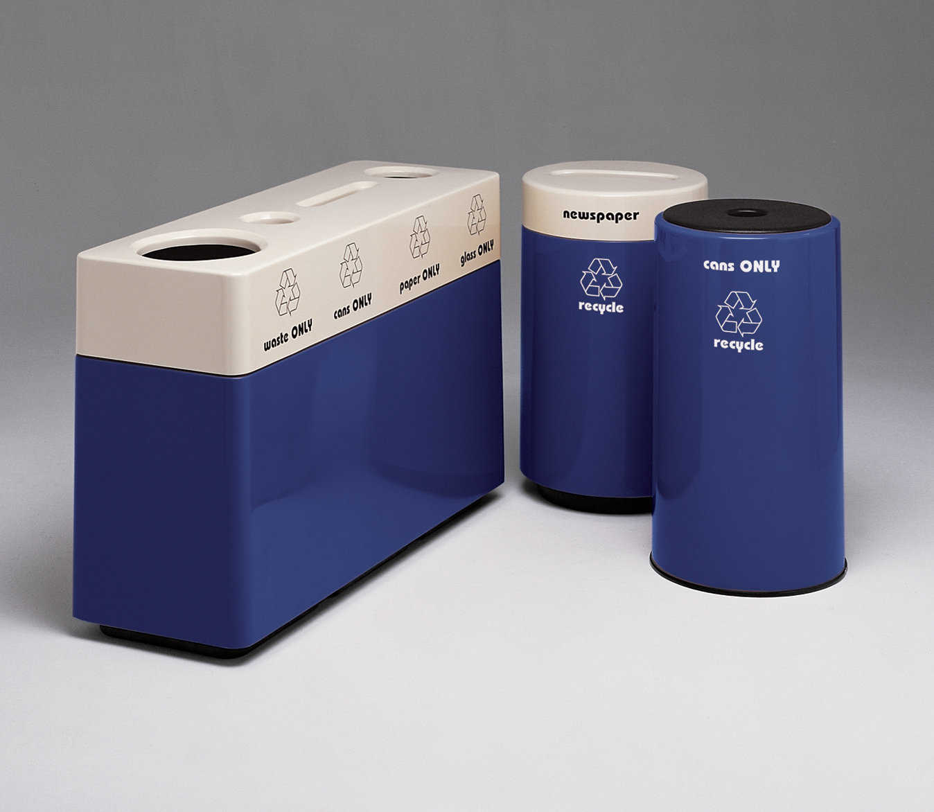 Witt Fiberglass Recycling Fiberglass Open Recycling Bin ( 44 Gallons