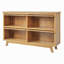 Armoire de rangement moderne avec 4 portes et vitrine