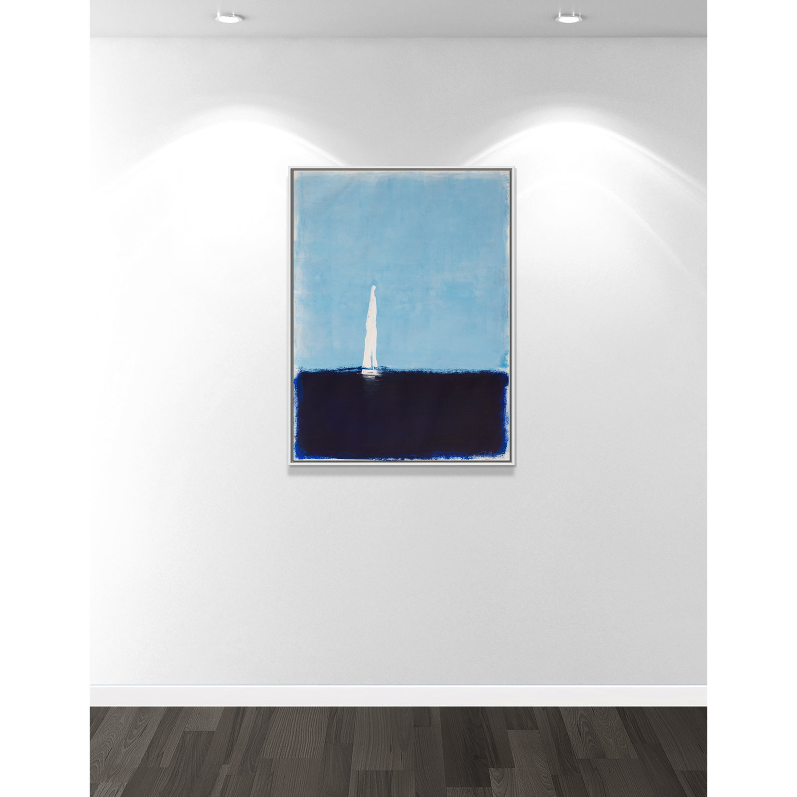 Morning Sails I Print by , 31.5'' W x 41.5'' H, Framed Canvas, White Floater