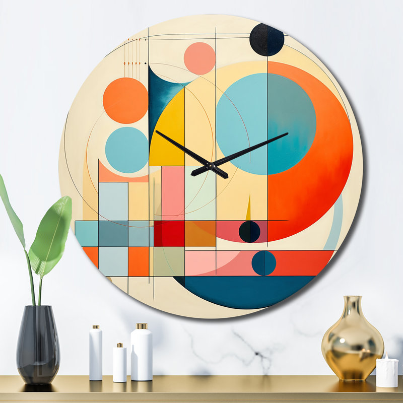 Horloge murale Serendipity Mid-Century Geometrics IV, Grand