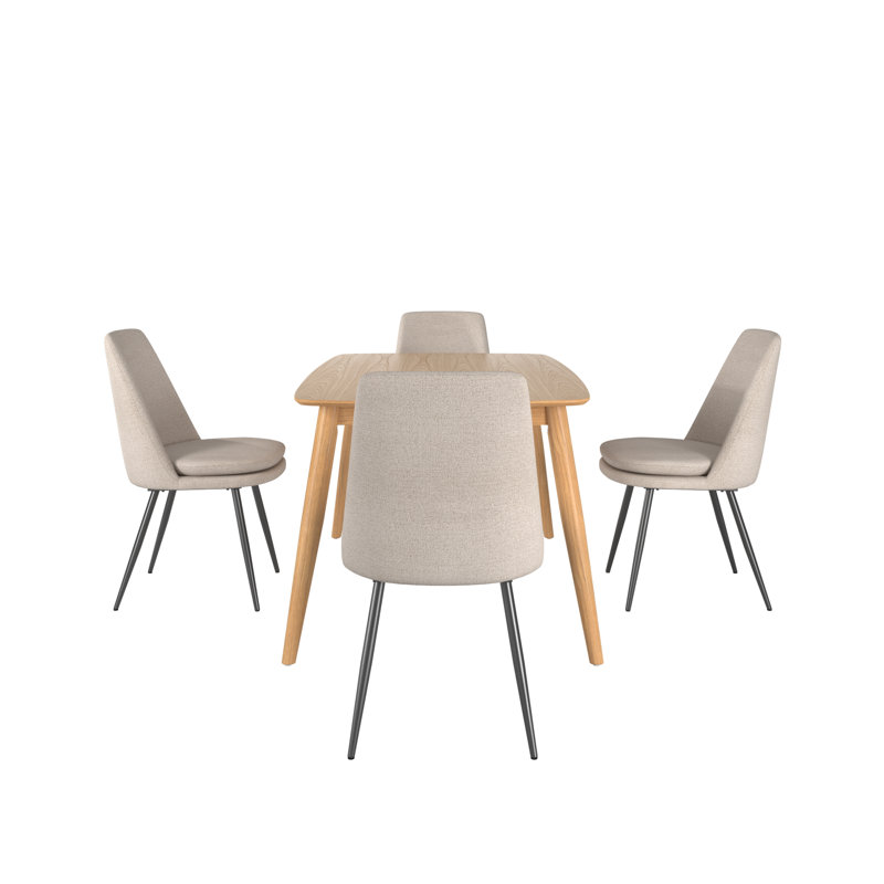 Ensemble de salle à manger Fairfield, Beige, Finition naturelle
