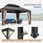 Pavillon de jardin en aluminium à toit double avec toit rigide-120276824