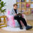 Aeri Compression Medium Adult Soft Fabric Bean Bag Chair With Foam Filled-1337662314