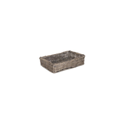 Shelly Wicker Storage Tray Basket