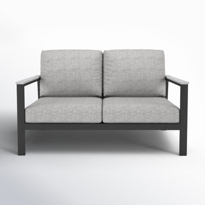 Townsend 55" Wide Outdoor Loveseat with Sunbrella Cushions by Birch Lane