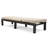 Chaise Lounge, Dark Brown Frame With Beige Cushion