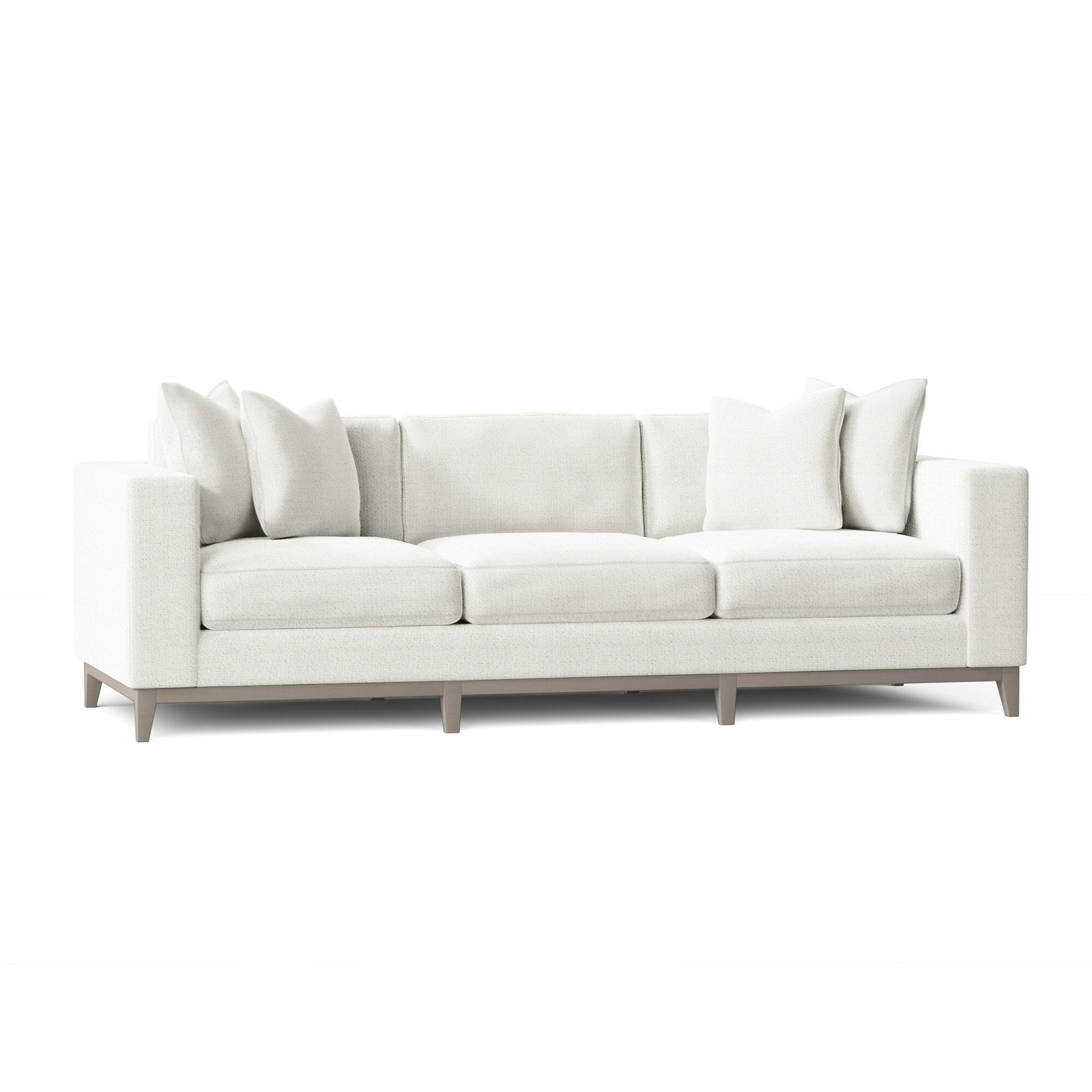 Noel 100" Square Arm Sofa, Dorado Snow Crypton® Chenille 5558-000, Blanca