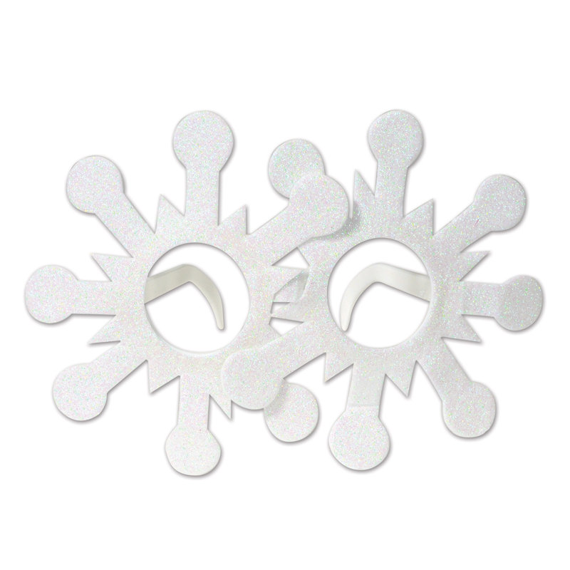 Verres de Noël flocon de neige scintillants