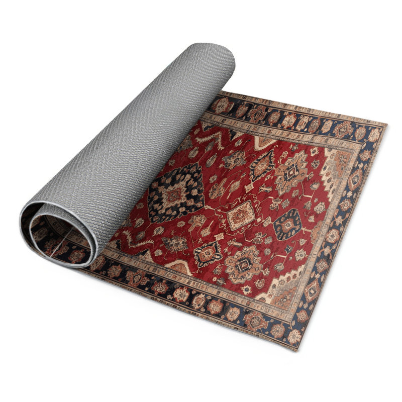 Tapis d'intérieur et d'extérieur brun Persian, Rectangle 9 pi x 12 pi