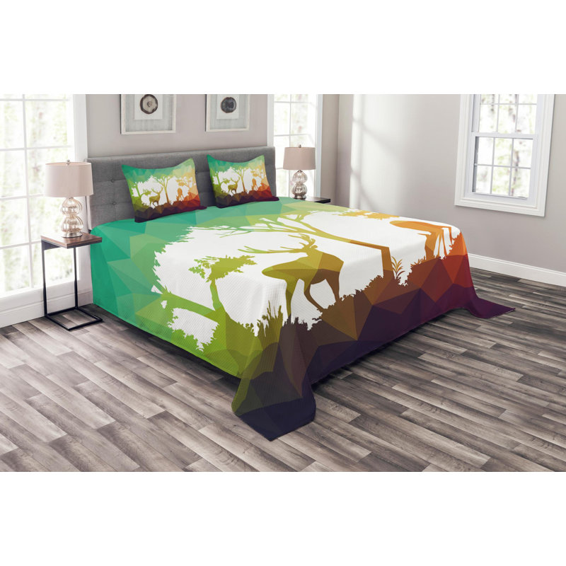 Rustic Polyester Coverlet, Queen Coverlet + 2 Shams