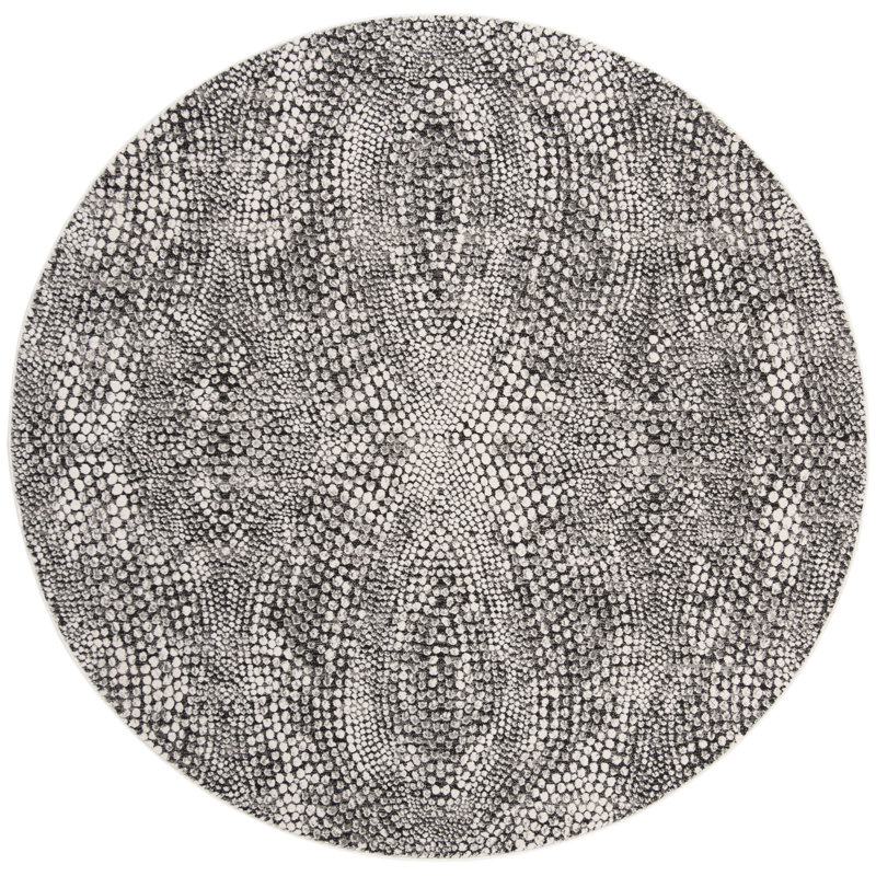 Kauffman Performance Abstract Rug, Round 6'7"
