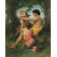"Idylle; ancienne famille" par William Bouguereau - Art mural sur toile tendue avec châssis-1274318873