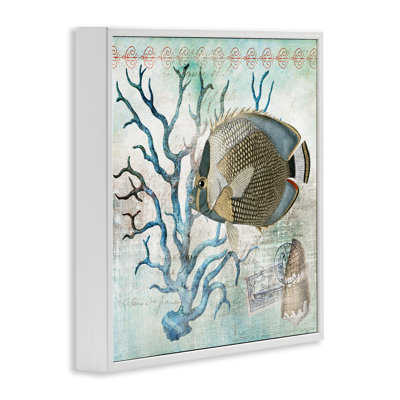 Vintage Post & Aquatic Life Giclee Art, design by Susan Arnot