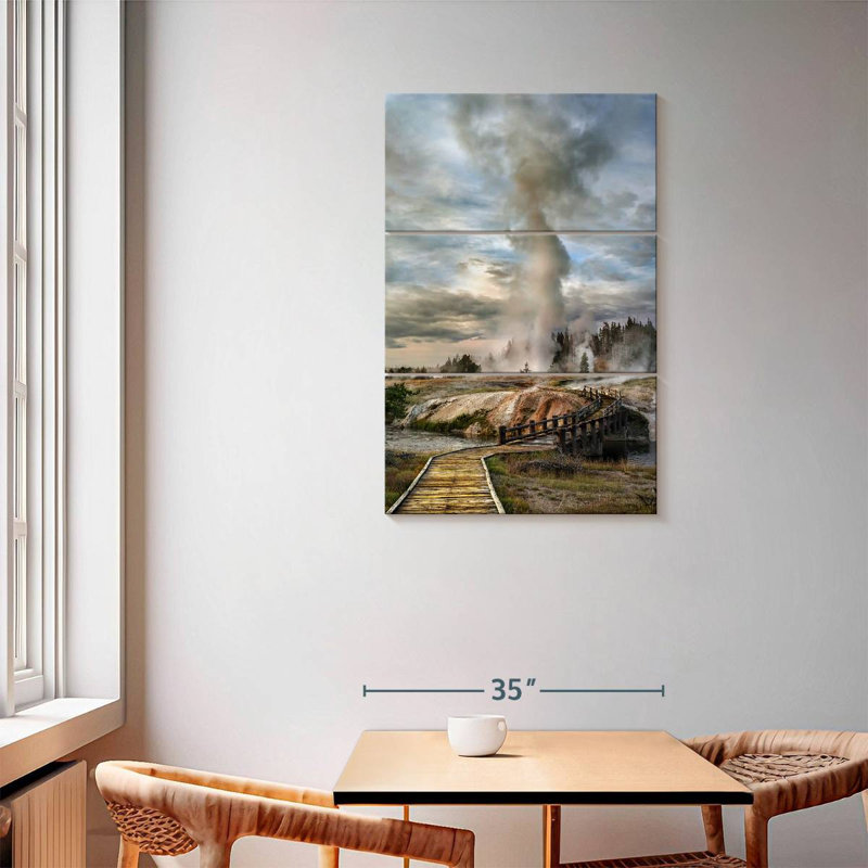 Old Faithful Eruption, 57" H x 36" W