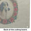 Borzoi Christmas Flowers Glass Cutting Board