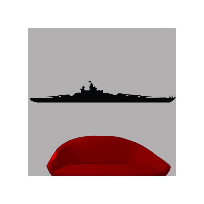Adhésif décoratif Haynes Battleship I Silhouette, H 9 po x l 60 po