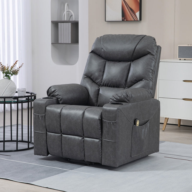 Fauteuil inclinable électrique avec porte-gobelets, facile à assembler