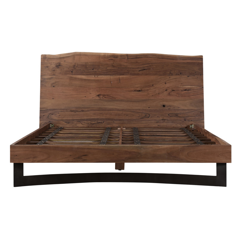 Gelen Solid Wood Low Profile Platform Bed, Queen