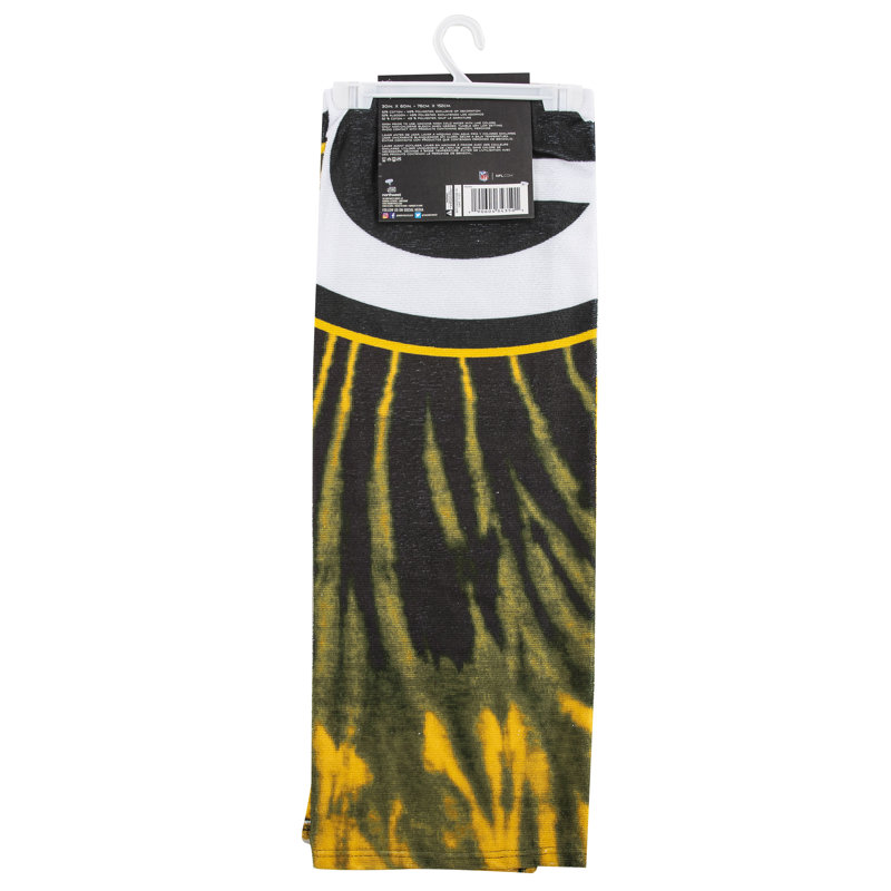 Green Bay Packers Psychedelic Tie-Dye Cotton-Poly Beach Towel