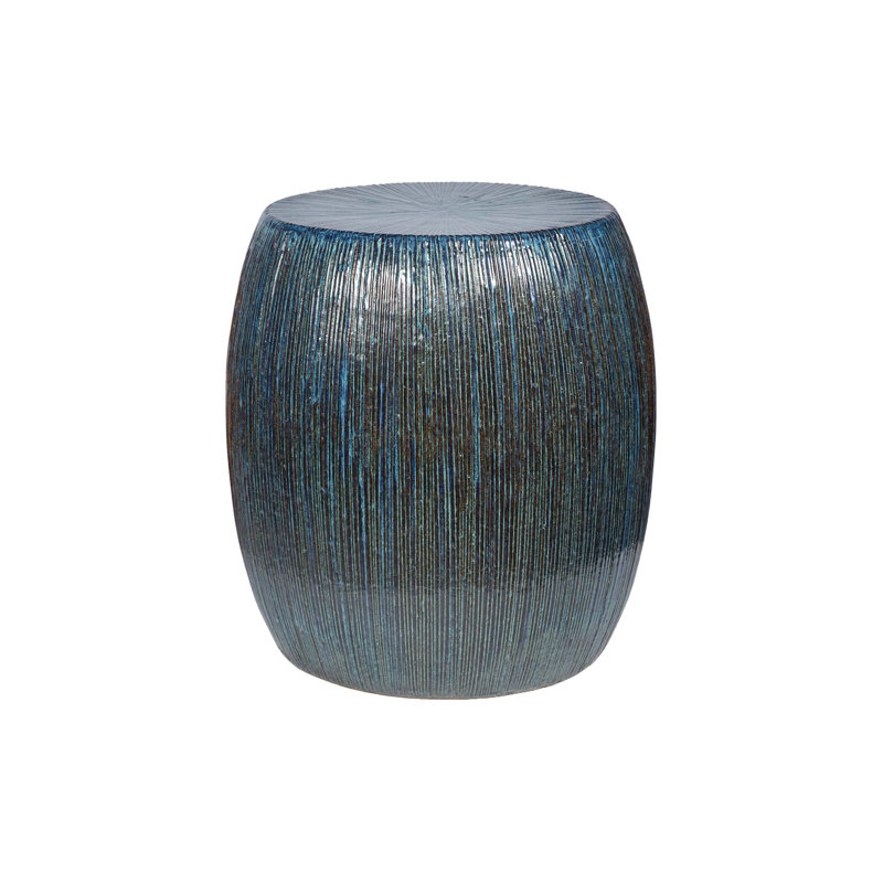 Provenance Signature Outdoor Round Side Table, Lapis