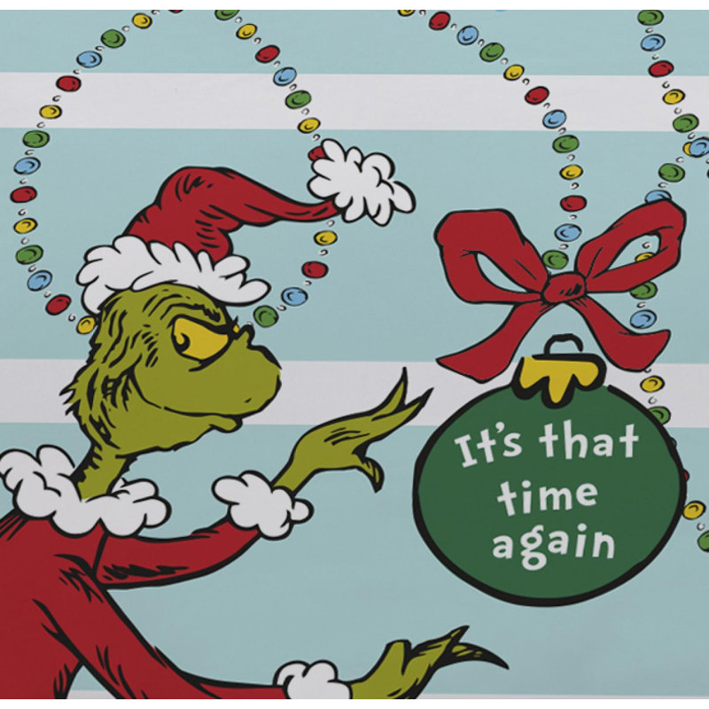 The Grinch That Time Again Polyester No Pattern Duvet Cover Set with Pillowcases Included, Single - 1 Standard Pillowcase