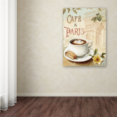«Cafe in Europe I», reproduction d'art sur toile tendue