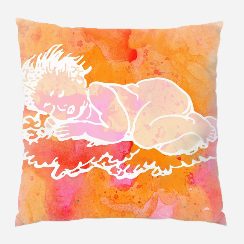 Housse et insert de coussin carré Wapato Watercolor, Microsuède, Intérieur