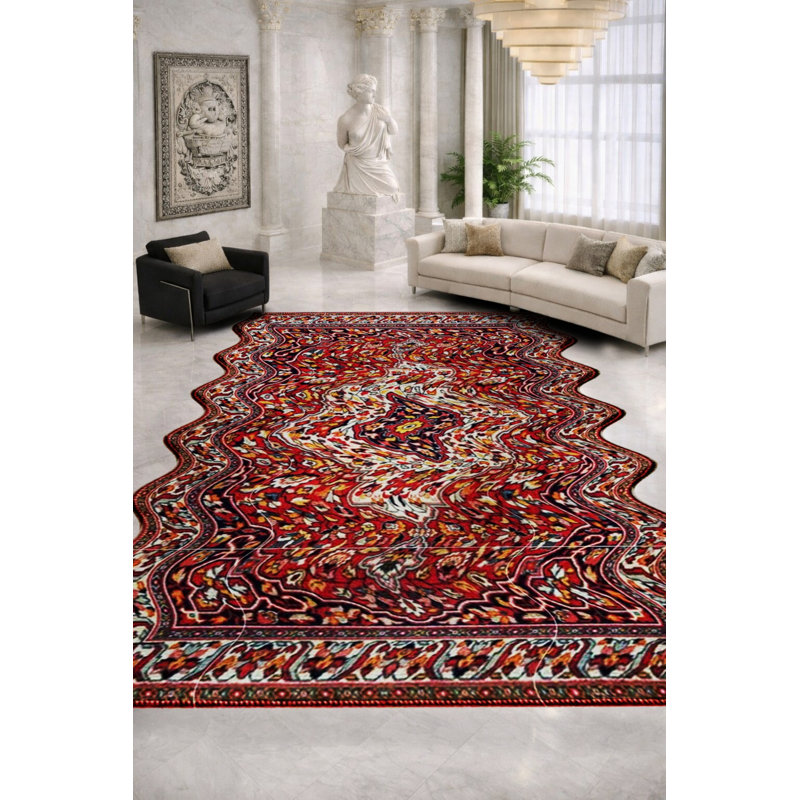 Tapis gris tissé traditionnel Mosso, 2' x 2'11"