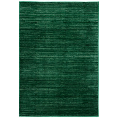Vision Striped Area Rug In Dark Green