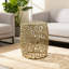 Table de bout cylindrique en aluminium avec motif complexe - doré-754024171