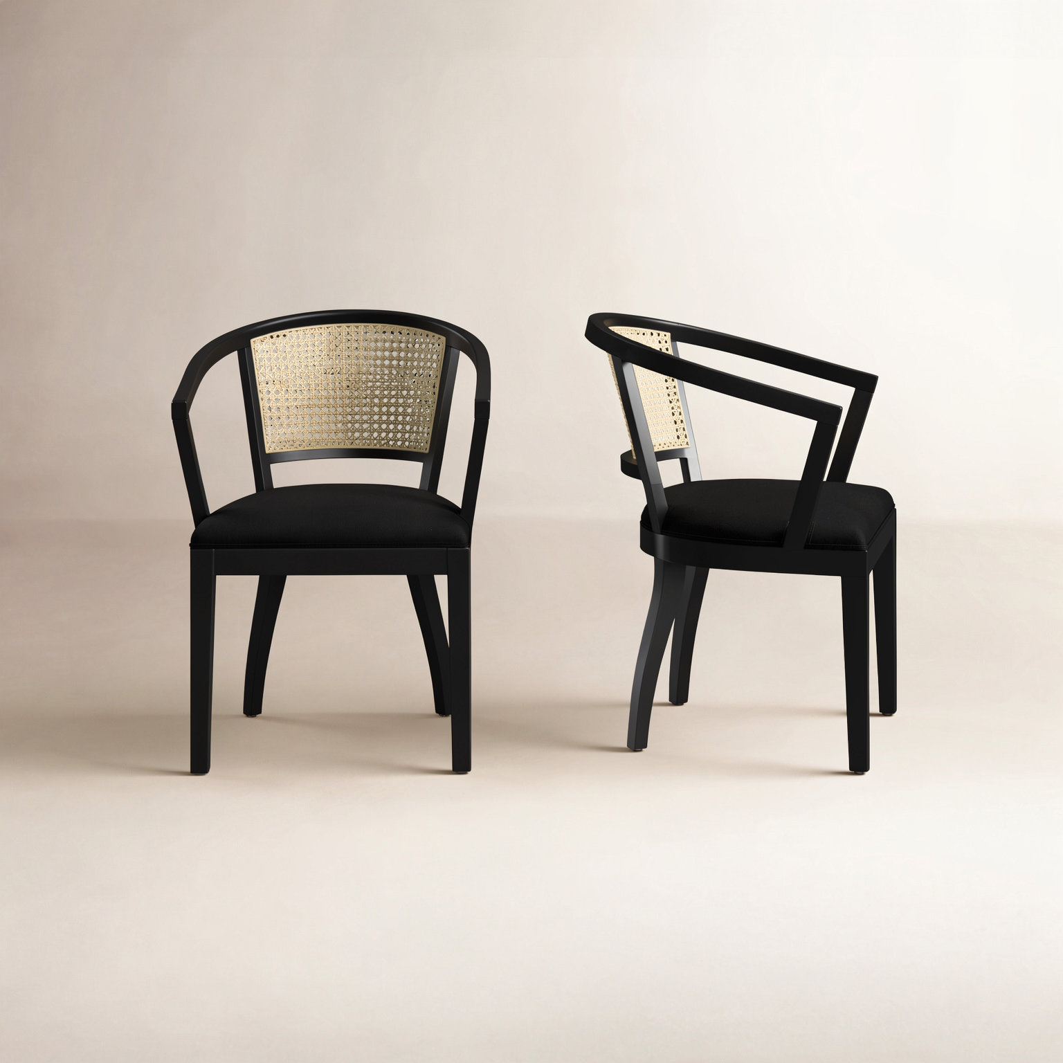 Ashia Dining Armchair, Black