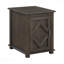 Table de chevet rustique traditionnelle 1Pc avec tablette de rangement réglable en bois durable brun