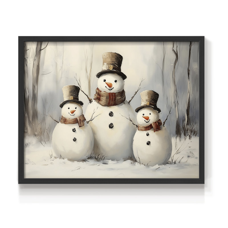Art de Noël - CMxxxix - reproduction encadrée - réversible, H 16 po x l 20 po, Noir, noir, noir, noir