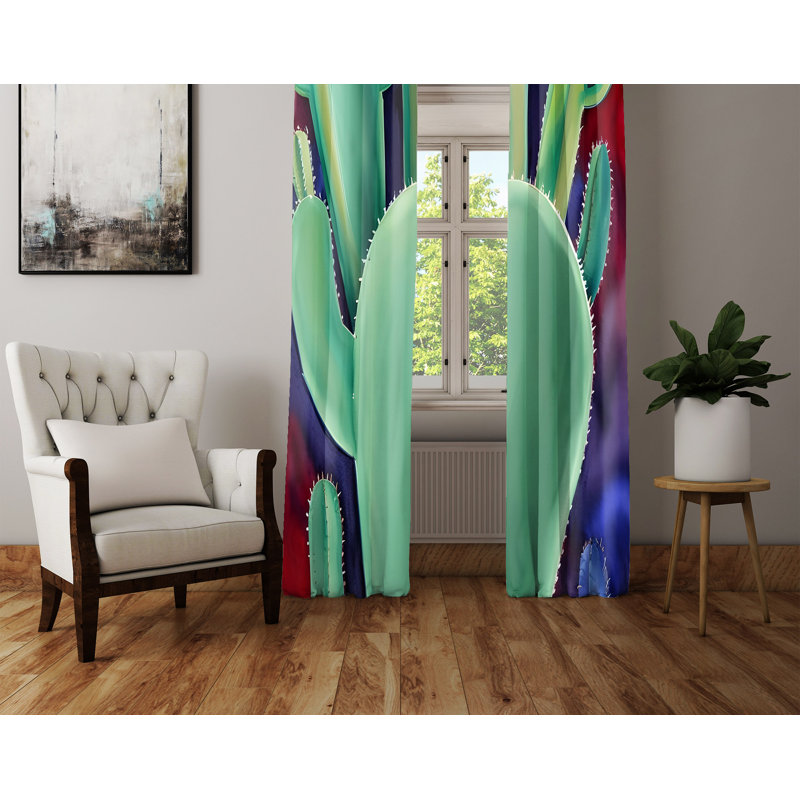 Paire de rideaux semi-transparents en polyester Derrianna, L 20 po x L 52 po