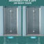 Porte de douche pliante en verre trempé l 34 po x H 72 po, finition eau idéale pour redécorer la salle de bain Options d'installation flexibles Maximiser l'utilité