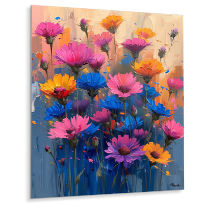 Fleurs bleues et bleues éclatantes - Art mural