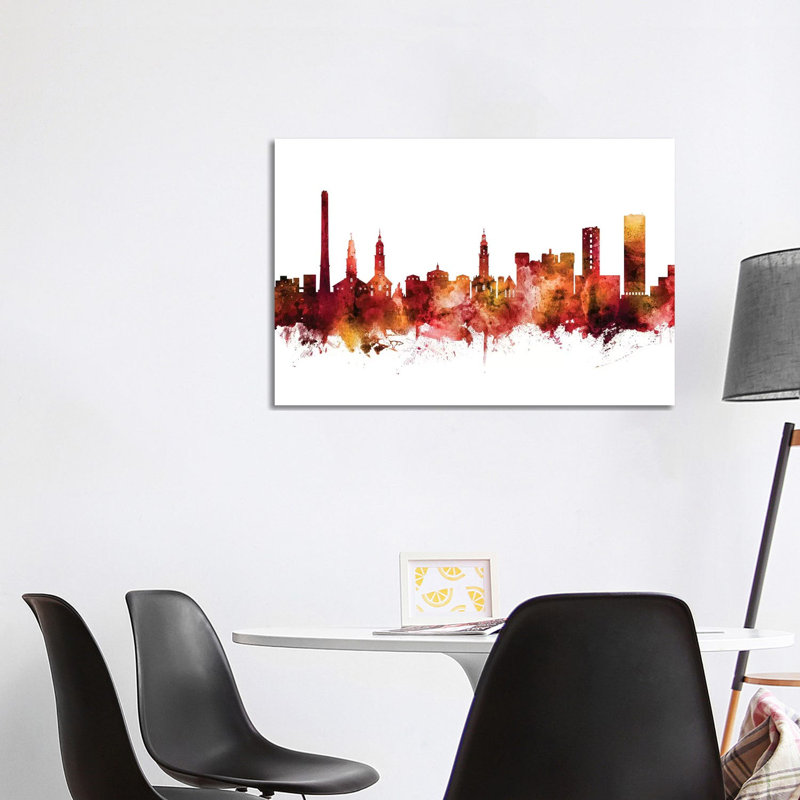 Erlangen, Germany Skyline by Michael Tompsett - 1 Piece Wrapped Canvas Wall Art, 101.6 cm H x 66.04 cm W x 3.175 cm D