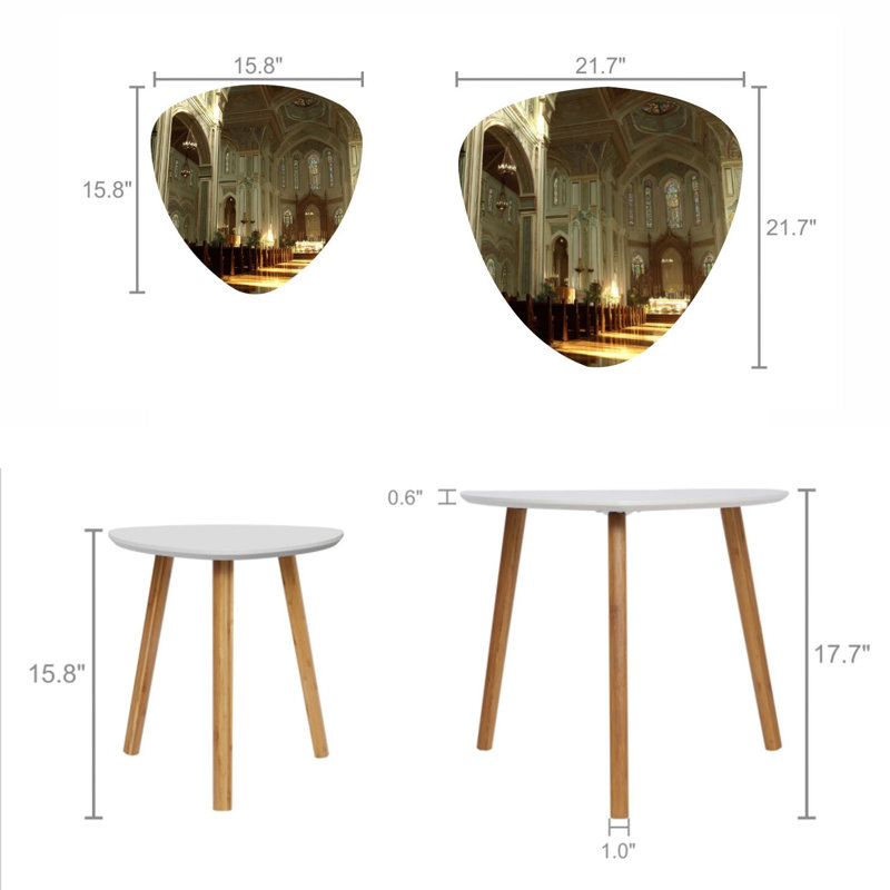 Ensemble de 2 tables basses gigognes Triangle