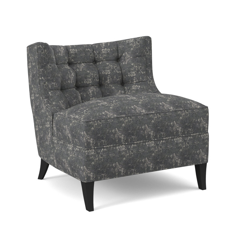 Social Sunbrella® Boucle Tufted Chair, Margaret Tangelo, Espresso
