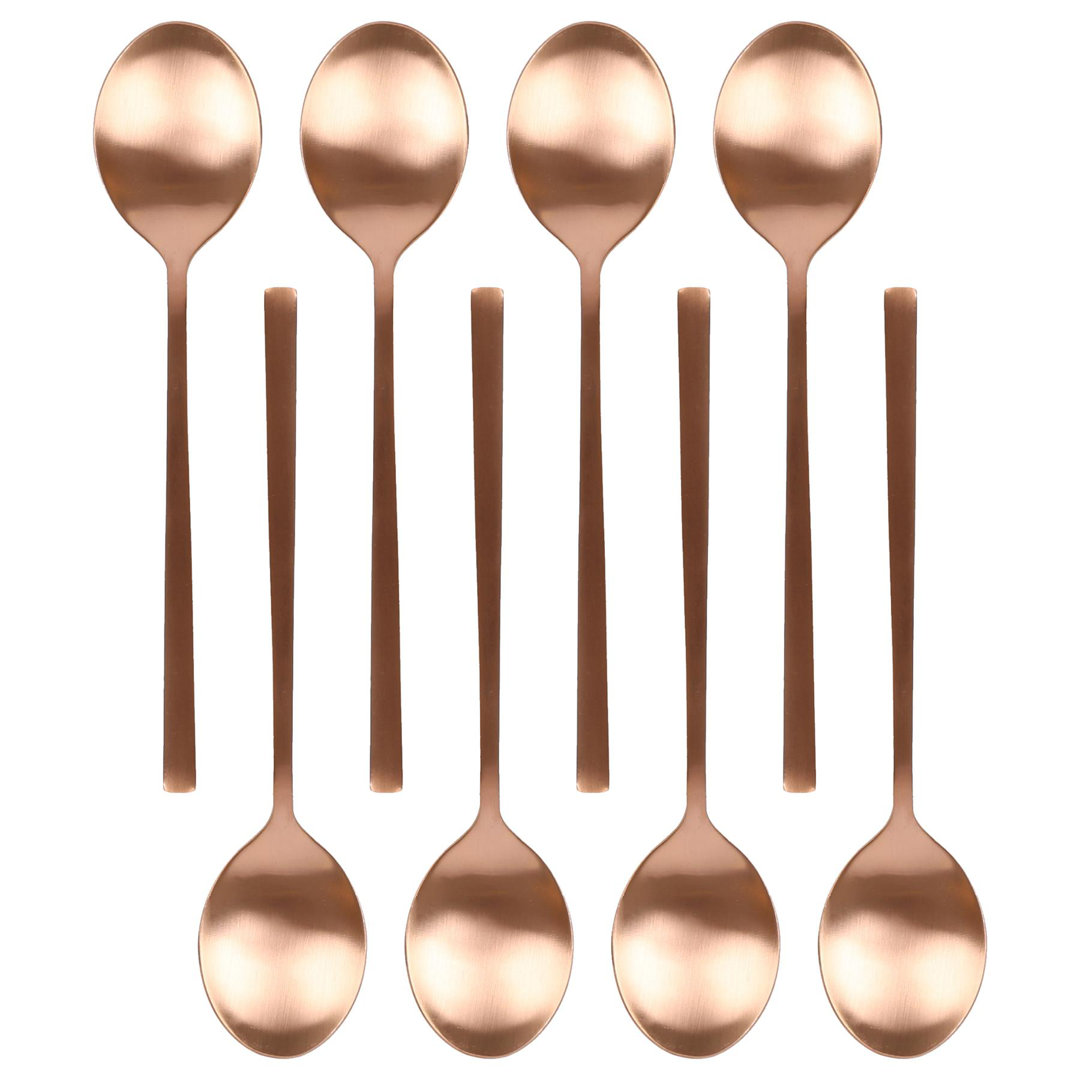 Stainless Steel Dessert Spoons - 20cm - Pack of 8