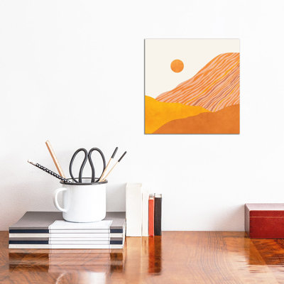 Minimal Abstract Sunset by Viviana Gonzalez - Wrapped Canvas Print