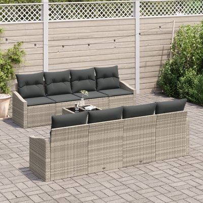 233cm Wide Patio Sofa with Cushions