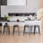 Counter Stool with Metal Frame, Backless Stackable Bar Stool-1844377921