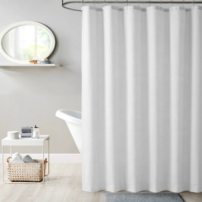 Rideau de douche de couleur unie avec crochets Ellen Tracy